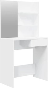 vidaXL fehér fésülködőasztal tükörrel 74,5 x 40 x 141 cm