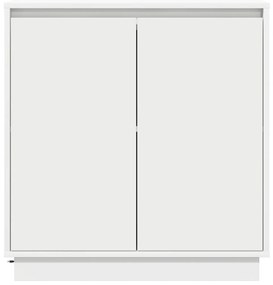 LED éjjeliszekrény Fehér - 71x34.5x75 cm, Mérnökfából készült
