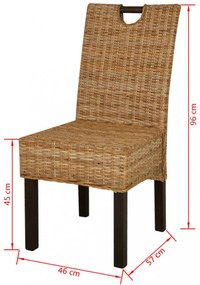 2 db Kubu rattan mangófa étkezőszék