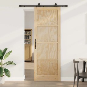 Csúszóajtó ORKDAL Természetes és fekete 83 x 232 cm