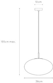 ONLI - Csillár zsinóron JANET 1xE27/6W/230V átm. 38 cm