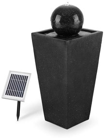Blumfeldt Königsbrunn napelemes szökőkút, 200l/h, LED, akkumulátor, bazalt