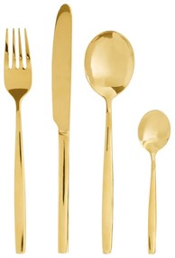 Aranyszínű rozsdamentes acél evőeszköz készlet 16 db-os Avie – Premier Housewares