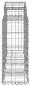 8 db íves horganyzott vas gabion kosár 200 x 50 x 100/120 cm