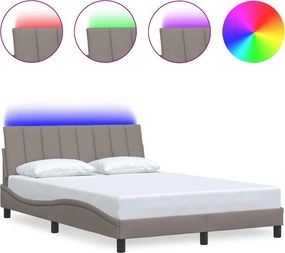 vidaXL tópszínű szövet ágykeret matrac nélkül Hanko 140 x 200 cm