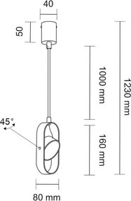 Antigo Furoku 8537 Függőlámpa 1x6W/LED 4000K 731lm IP20