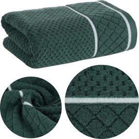 Favori Fürdőlepedő 50x90 cm zöld pamut vastag nedvszívó puha