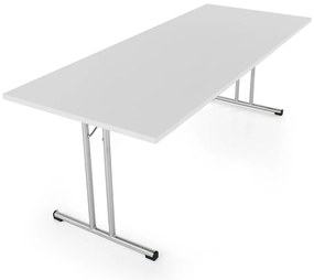 Összecsukható asztal 180 x 80 cm, világosszürke