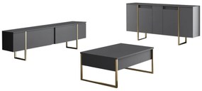 Konzolasztal Luxe - Anthracite, Gold