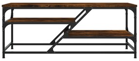 füstös tölgy színű szerelt fa dohányzóasztal 100 x 49 x 40 cm