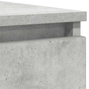 betonszürke szerelt fa tálalószekrény fiókos 100,5x35x76 cm