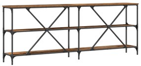 Konzolasztal Régi Fa 200x30x75 cm Műanyag Fa és Acél