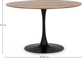 Fém kerek étkezőasztal ø 120 cm Bloom – Yes Everyday