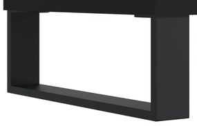 fekete szerelt fa hanglemezszekrény 84,5 x 38 x 89 cm
