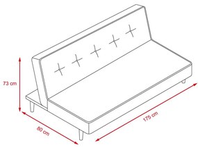Catini LEVITA Kanapéágy - Barna