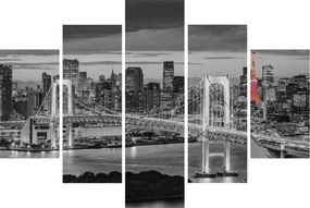 Kép - Nagyváros piros toronnyal (150x105 cm)