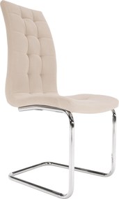 Étkezőszék, bézs Dulux Velvet szövet/króm, SALOMA NEW