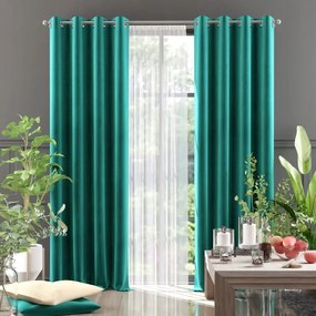 Modern átvezető függöny velúr sötétzöld 140x250cm Moradi