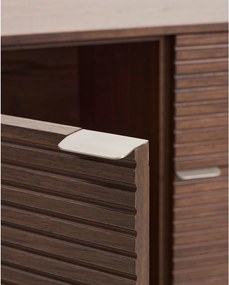 Sötétbarna komód diófa dekorral 194,5x78x45 cm Norlen – Kave Home