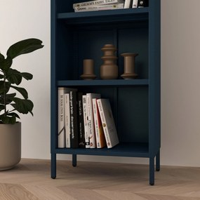 Könyvespolc MARIO, 500 x 1800 x 350 mm, Modern: sötétkék