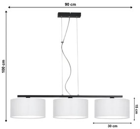 Csillár zsinóron ASTRA 3xE27/60W/230V fehér