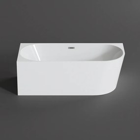 CORNER || félszabadon álló fürdőkád, sarokba, balos, fehér, 160x75x58 cm