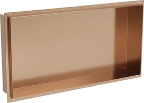 Mexen X-Wall-NR fül nélküli fali polc 60 x 30 cm, kefélt réz - 19C1603010