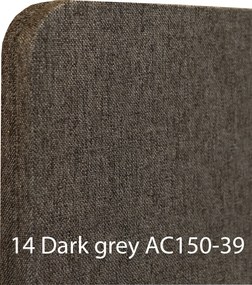 Bilnora Irodai térelválasztó paraván 160x60x2,5cm. Dark Grey színben. Kárpitozva - 14 Dark Grey