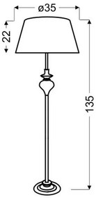 Állólámpa GILLENIA 1xE27/60W/230V fekete