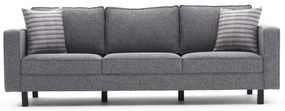 3 személyes kanapé Kale Linen - Szürke