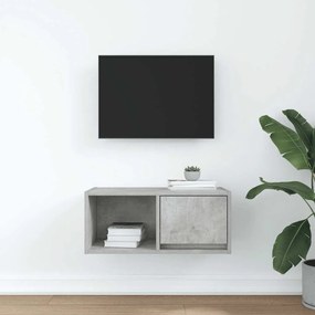 betonszürke szerelt fa TV-szekrény 60x31x25,5 cm