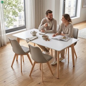 Silla 150 4+1 étkező garnitúra fehér-bézs
