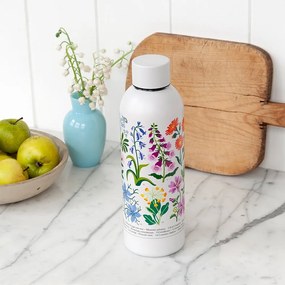 Fehér rozsdamentes acél ivópalack 500 ml Wild Flowers – Rex London