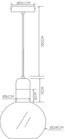 Lucide 34438/28/65 - Csillár zsinóron JULIUS 1xE27/40W/230V