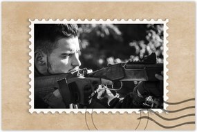 Poszterek 90x60 Vadász portré erdő