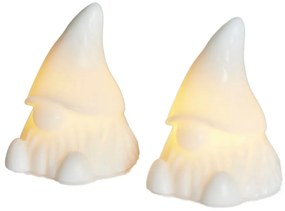 Fehér elemmel működő fénydekoráció készlet 2 db-os Coco – Sirius