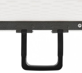 fehér HDPE összecsukható kerti asztal 180 x 72 x 72 cm
