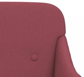 vidaXL bordó szövet pad 110x76x80 cm