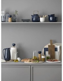Hammershoi tölgyfa konyhai papírtörlő tartó sötétkék porcelán részletekkel - Kähler Design