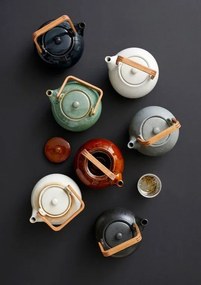 Sötétkék kerámia teáskanna szűrővel 1,2 l Gastro Blue – Bitz