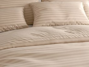 JASMINE bézs - 2 cm csíkos mikroszálas hotel ágyneműhuzat Ágyneműhuzat mérete: 70 x 90 cm | 140 x 200 cm
