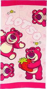 Disney Játékháború Lotso fürdőlepedő, strand törölköző 70x140cm (Fast Dry)