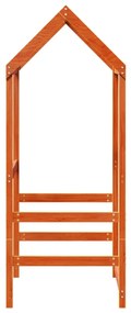 viaszbarna tömör fenyőfa gyerekágytető 118 x 70 x 176,5 cm