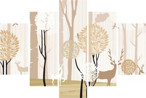 Kép - Illusztrált erdő (150x105 cm)
