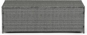 Kerti bútor garnitúra, polyrattan, szürke, AZ-F1911 GREY