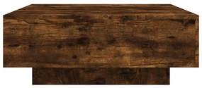 füstös tölgy színű dohányzóasztal LED-lámpákkal 80 x 8 0x 31 cm