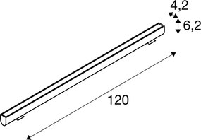 SLV GALEN 1003448 Fali lámpa 1x34W/LED 3000/4000K 3100LM IP65