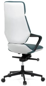 Kék Ekobőr Irodai Főnöki Szék, Hinta Mechanikával. KA-T8426 GRN