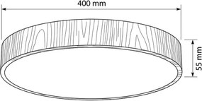 Brilagi - LED dimmelhető mennyezeti lámpatest POOL LED/50W/230V átm. 40 cm fa dekor +távirányító