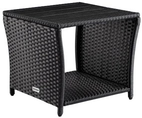 Deuba Vedis rattan asztal 45x45x40cm - fekete